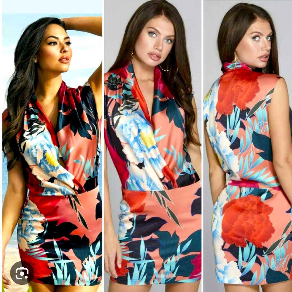 Mini silk dress